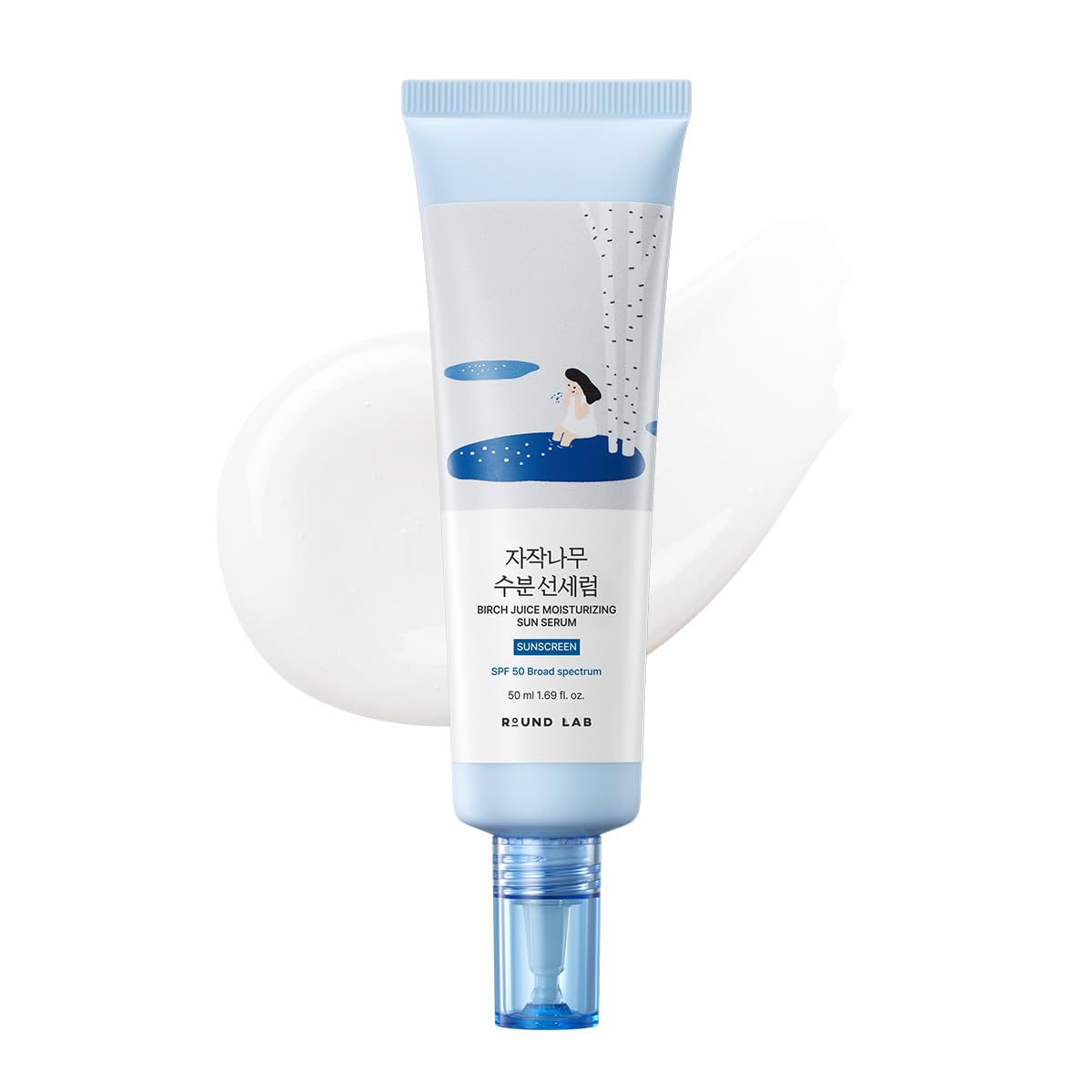 ROUND LAB Birch Juice Moisturizing Sun Serum SPF50 50ml+sun cream 20ml