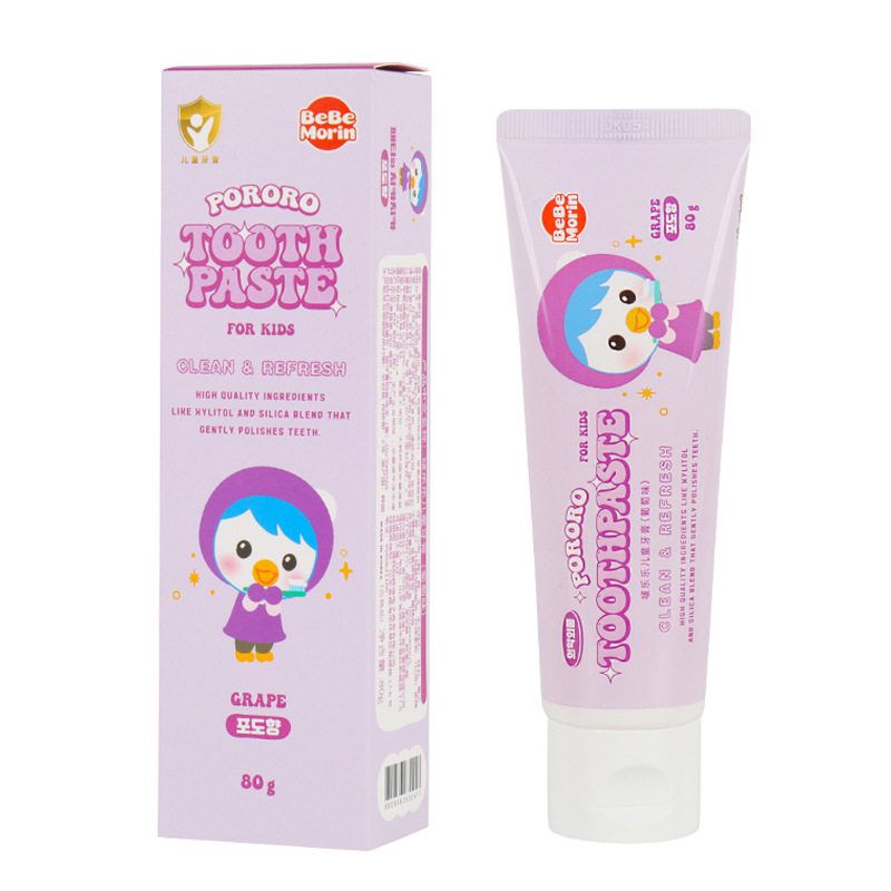 PORORO Kids Toothpaste, Grape Flavor 80g
