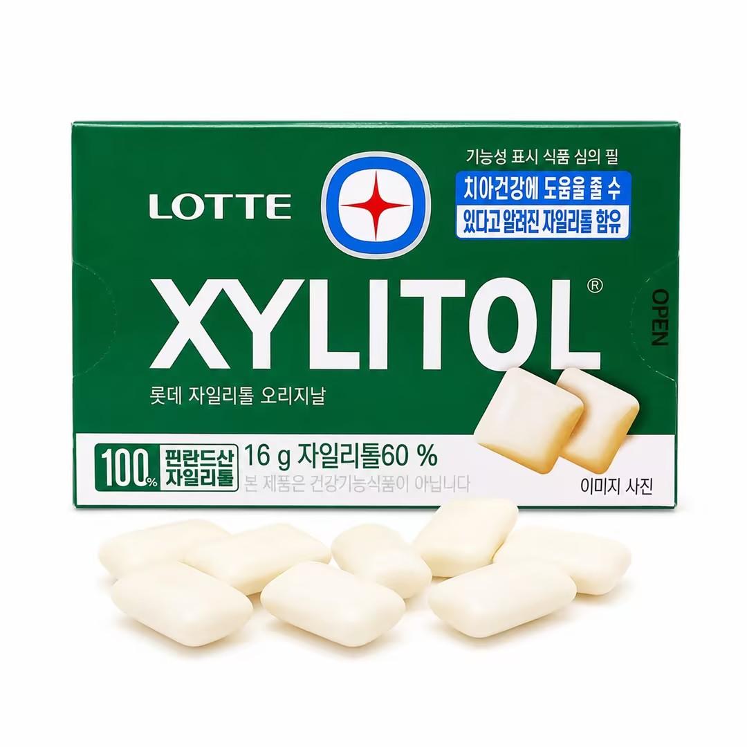 Lotte Xylitol Chewing Gum 16g Long‑lasting fresh flavour, xylitol formula for refreshing your mouth