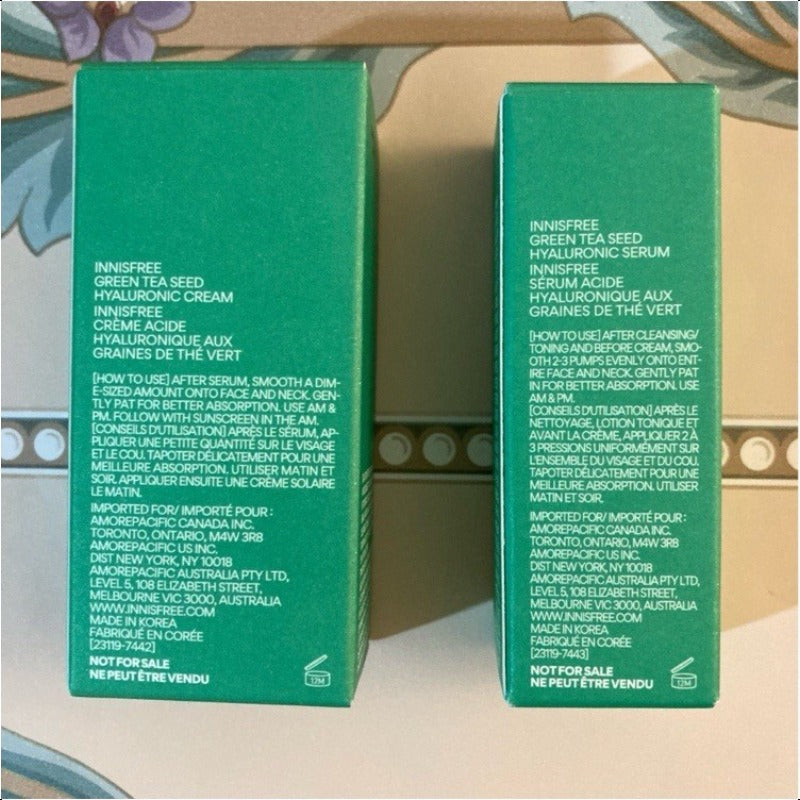 Sample - Innisfree 23New Green Tea Seed Hyaluronic Duo Kit