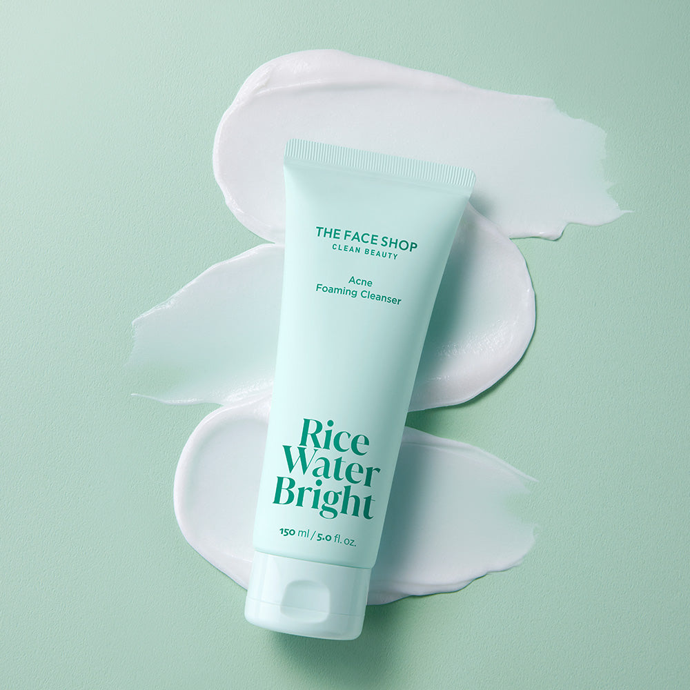 THE FACE SHOP Rice Water Bright Acne Foaming Cleanser 150ml Oil Control Anti-Acne Facial Wash