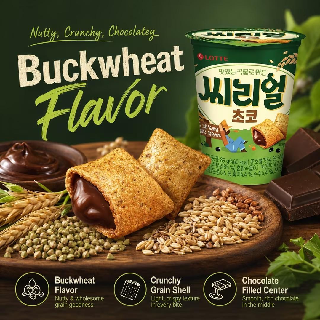 Lotte Buckwheat Compound Chocolate Coated Biscuits 89g