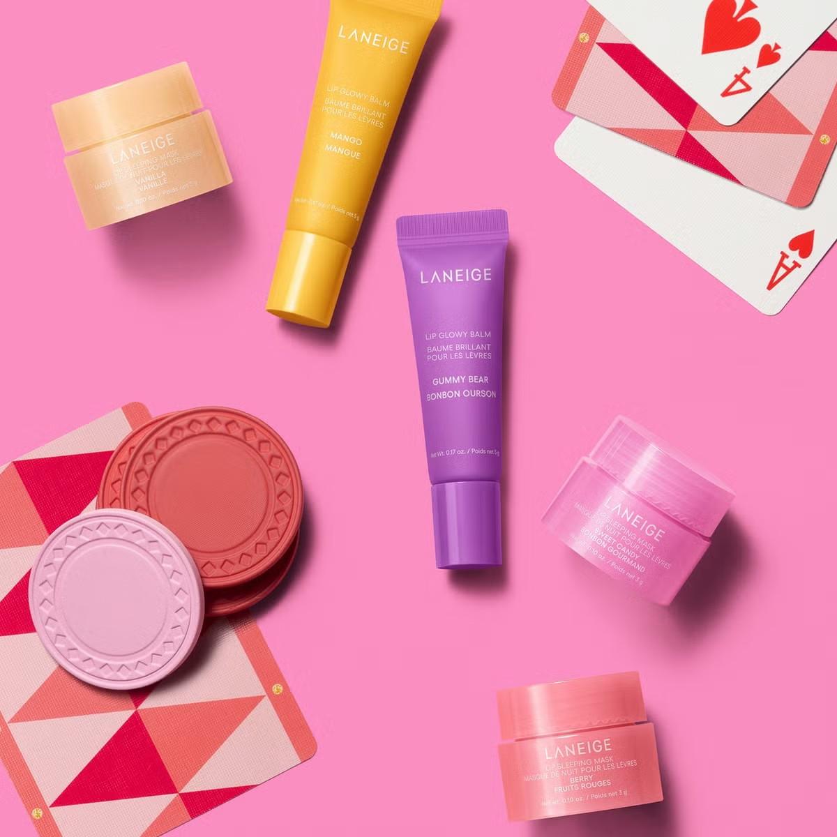 LANEIGE Midnight Minis Lip Care Holiday 5Pieces Gift Sets – Lip Mask, Water Bank, Lip Glowy Balm – Beauty Essentials for Gifting & Self-Care