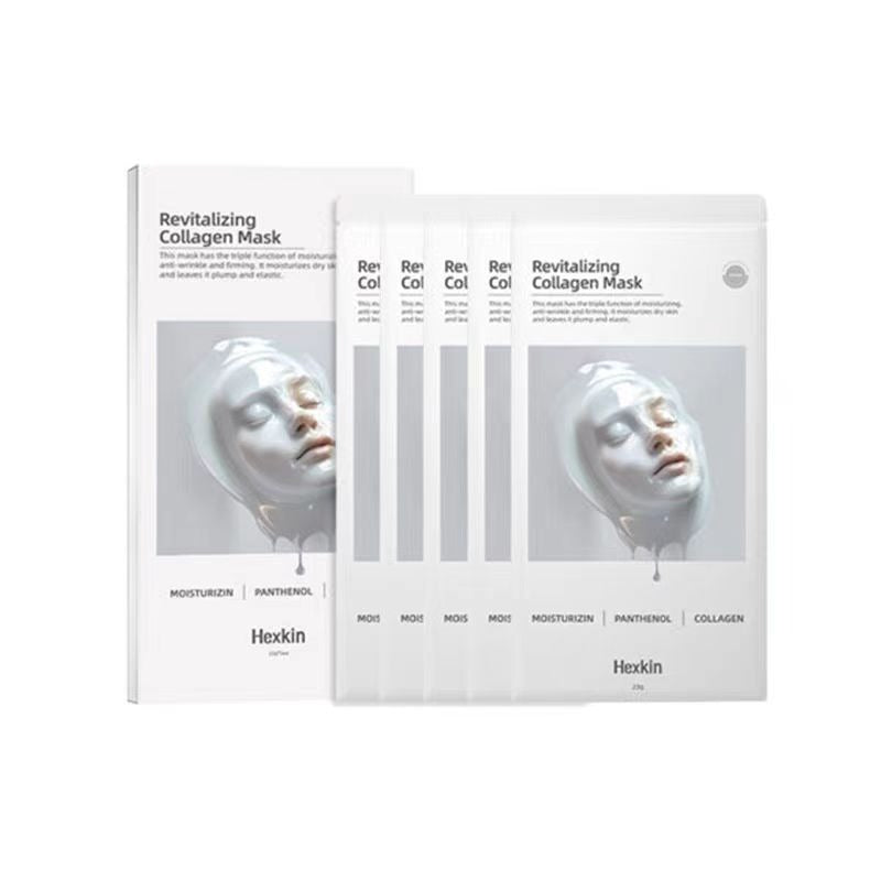 Hexkin Revitalizing Collagen Mask, 5sheets - Moisturizing | Panthenol | Anti-Wrinkle & Firming