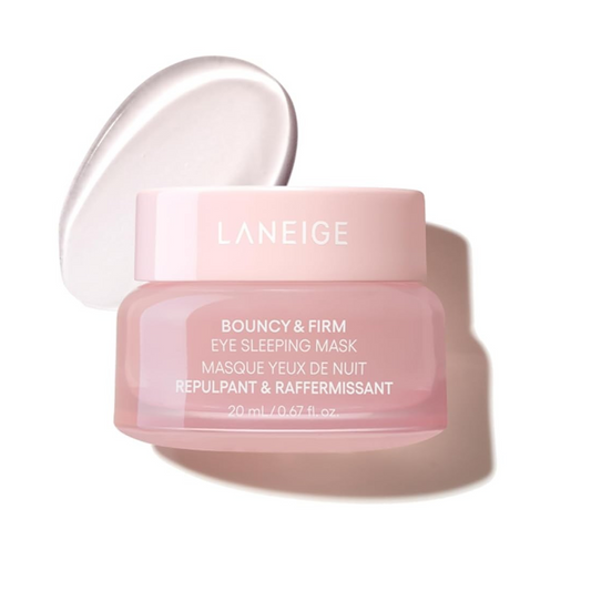 LANEIGE Bouncy & Firm Eye Sleeping Mask 20ml: Depuff and Firm with Peony & Collagen Complex, Ceramide, & 5D Hyaluronic Acid