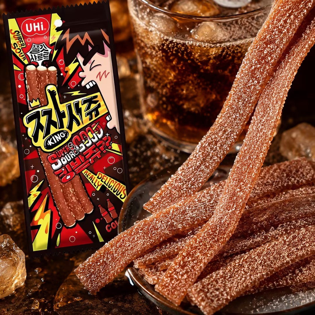 YEM Cola‑Flavor Sour Strip Gummy Candy 40g cola‑flavor sour chewy snacks