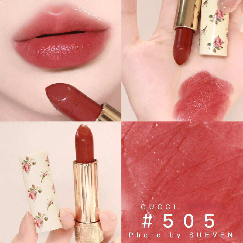 GUCCI BEAUTY Rouge a Levres Voile Goldie Red#505 Lipstick Lip Colour 3.5g New