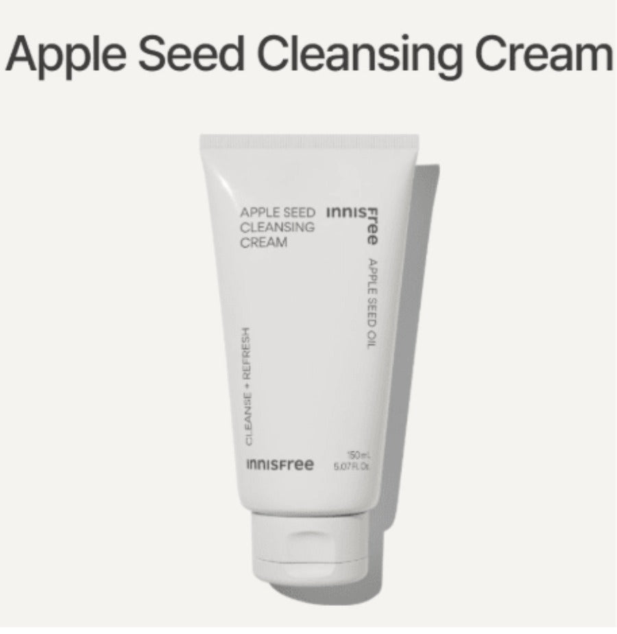 Innisfree Apple Seed Cleansing Cream 150ml/23NEW Bija Trouble-New Cleansing Foam 150ml/Cleanser #NEW Volcanic Pore 150g/Cleanser #NEW Green Tea 150ml/NEW Apple Seed Cleansing cream 150ml