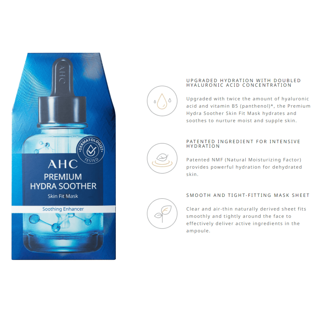 AHC Premium Hydra Soother Skin Fit Mask Sheet 5ea