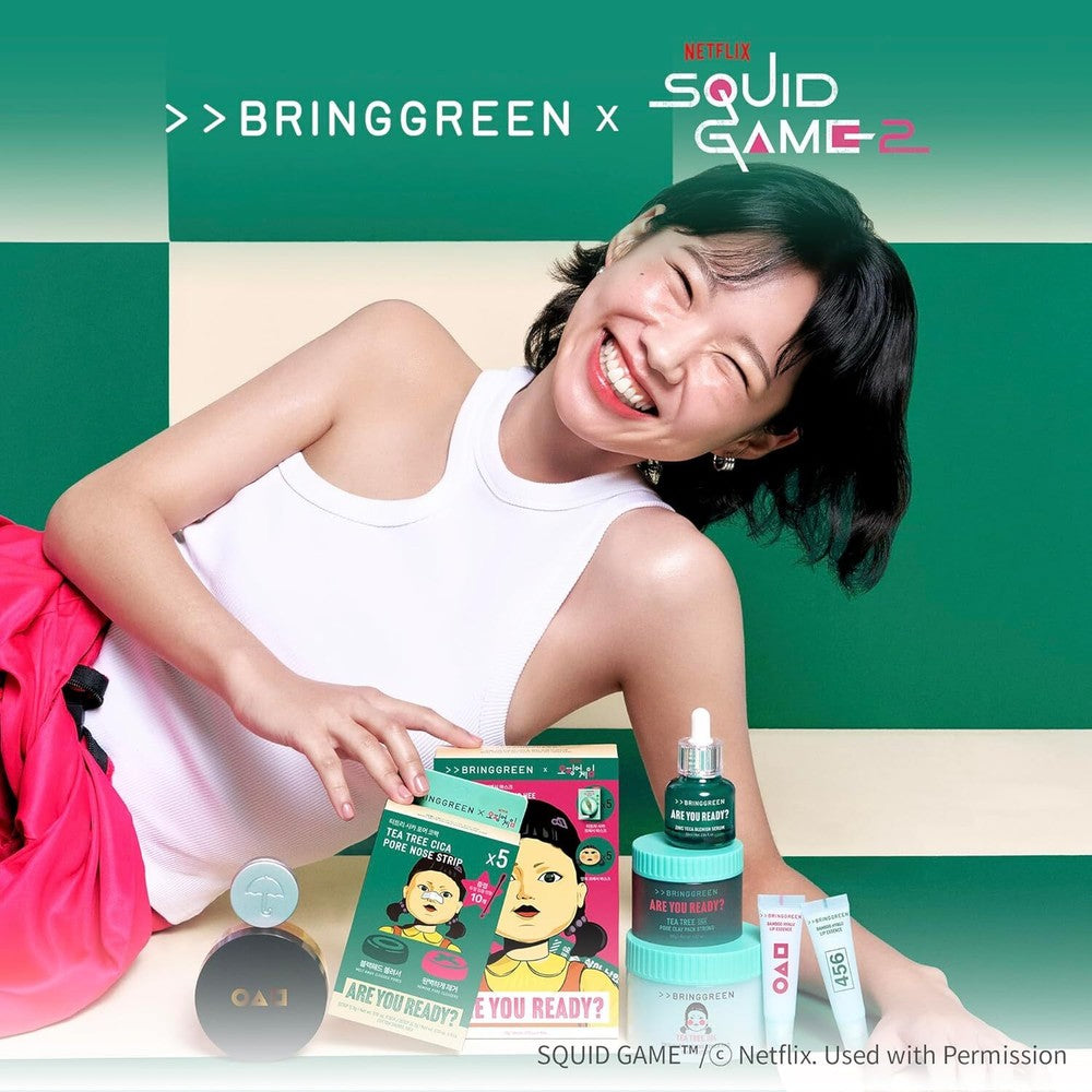 BRINGGREEN X SQUID GAME Bamboo Hyalu Lip Essence Double Set 11g*2ea