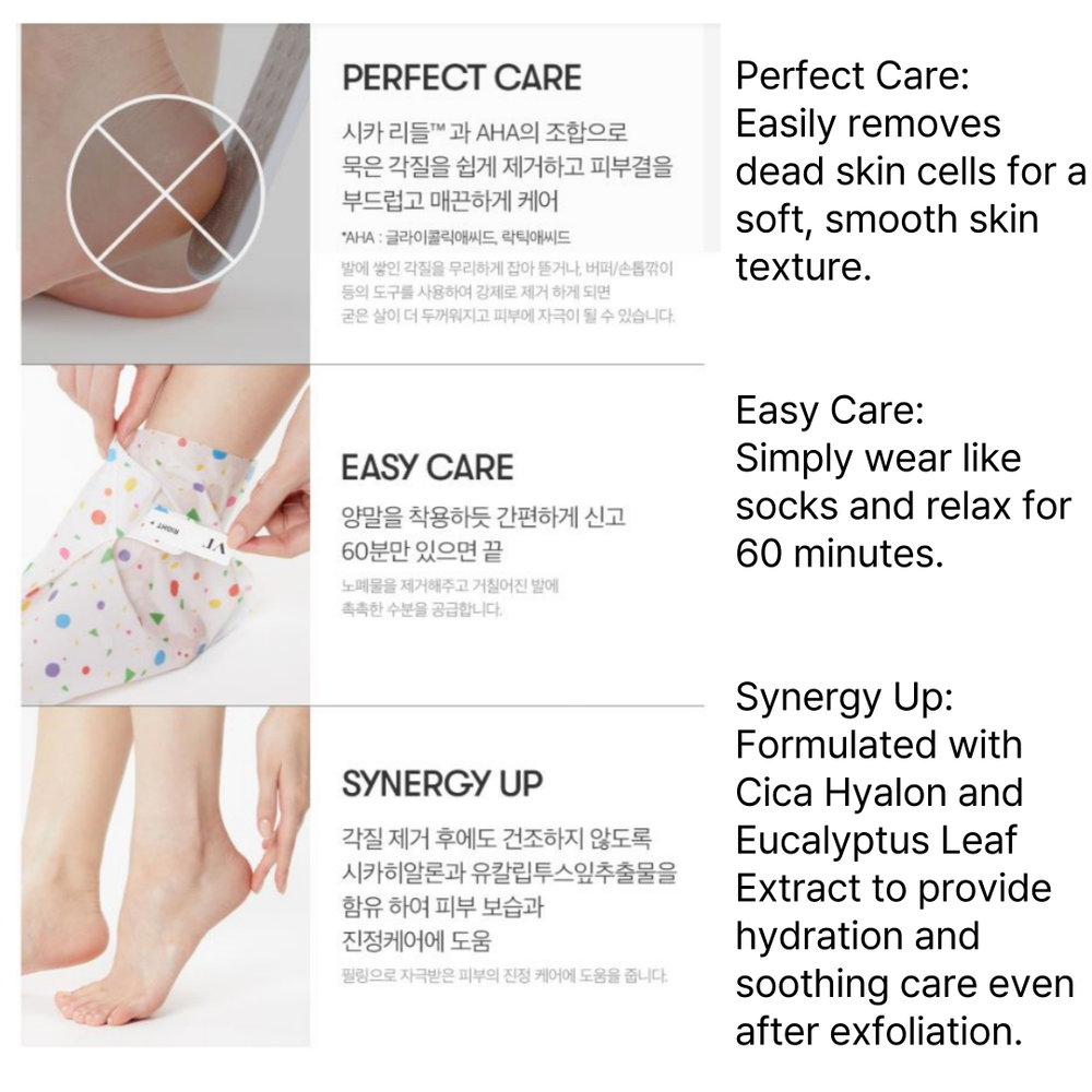 VT Reedle Shot Foot Peeling Mask 40ml*3EA