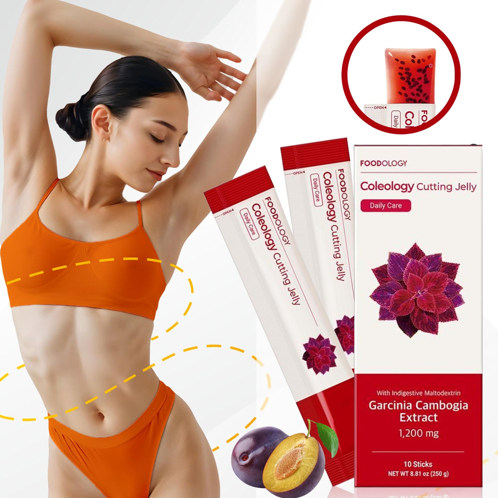 FOODOLOGY Coleology Cutting Jelly 250g(25g X 10 Sticks)*3boxes