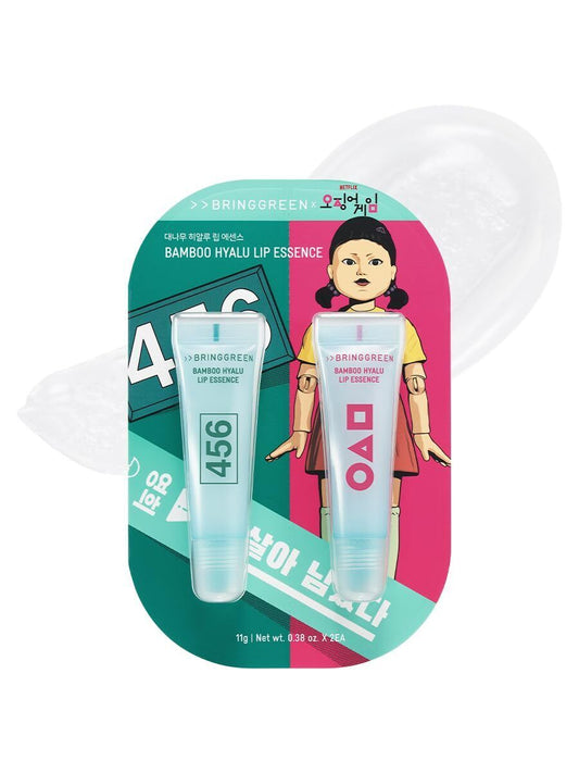 BRINGGREEN X SQUID GAME Bamboo Hyalu Lip Essence Double Set 11g*2ea