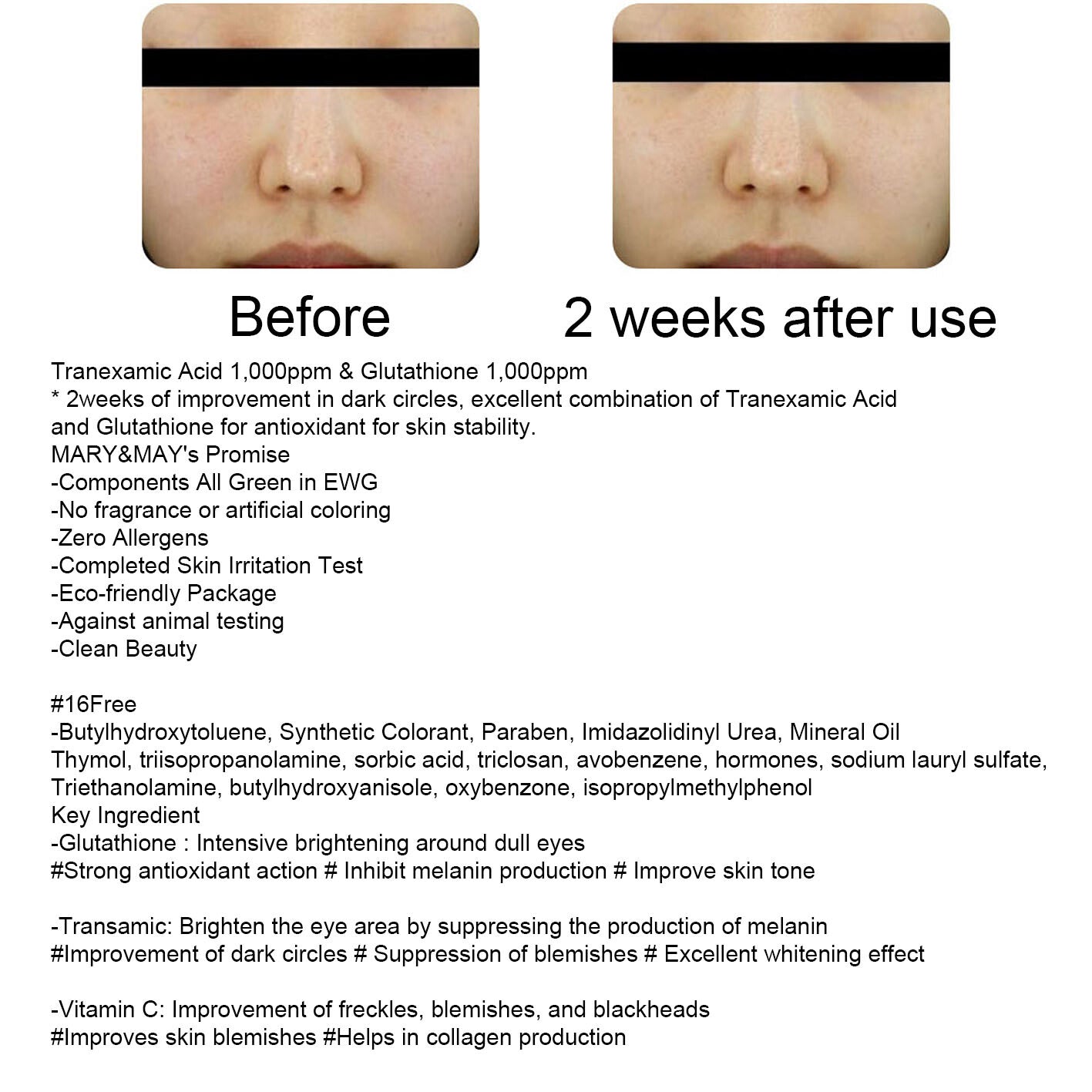 Mary&May Tranexamic Acid + Glutathione Eye Cream 30g