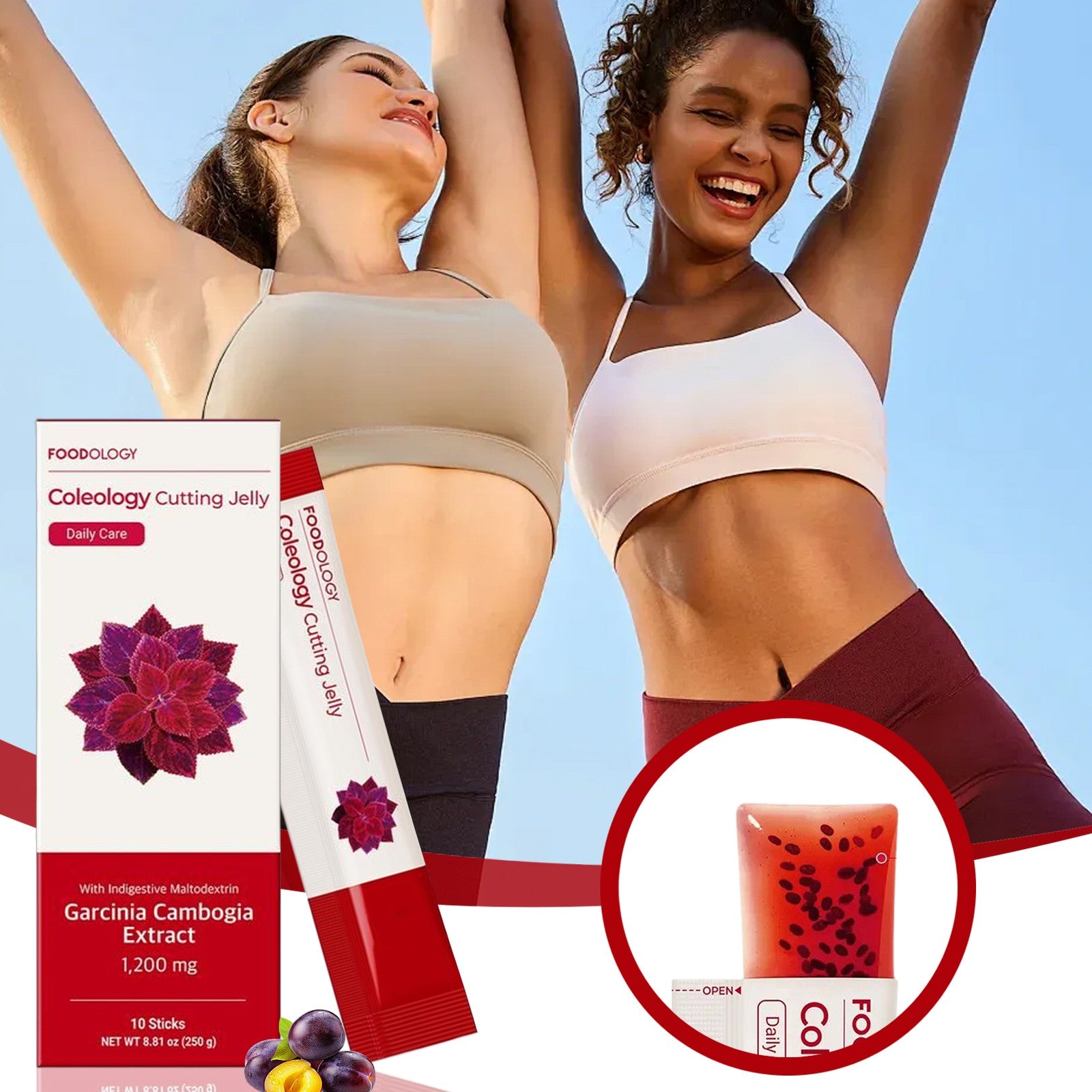 FOODOLOGY Coleology Cutting Jelly 250g(25g X 10 Sticks)*3boxes